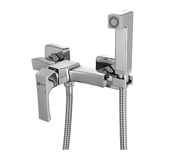 Смеситель LM4518С "Юнит" настенный с гигиен. душем LEMARK